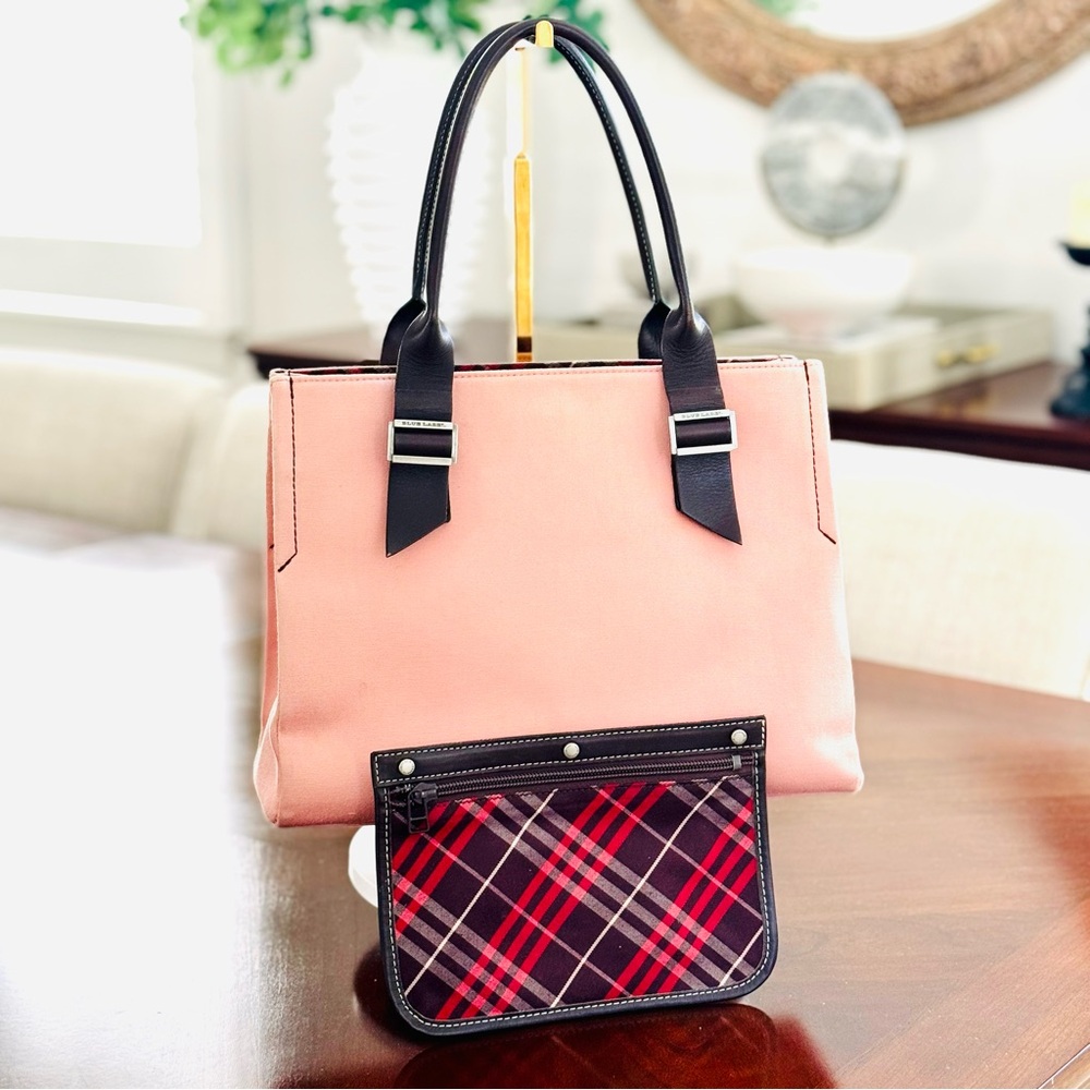 Burberry Blue Label Pink Canvas Tote Bag - Picture 4 of 17